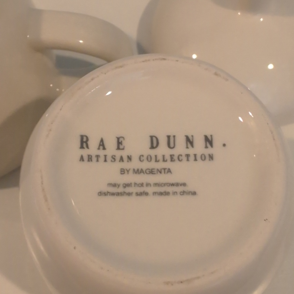 Rae Dunn "Scoop" And "Pour" Ceramic Sugar Bowl And Creamer Farmline Collection - Picture 11 of 16